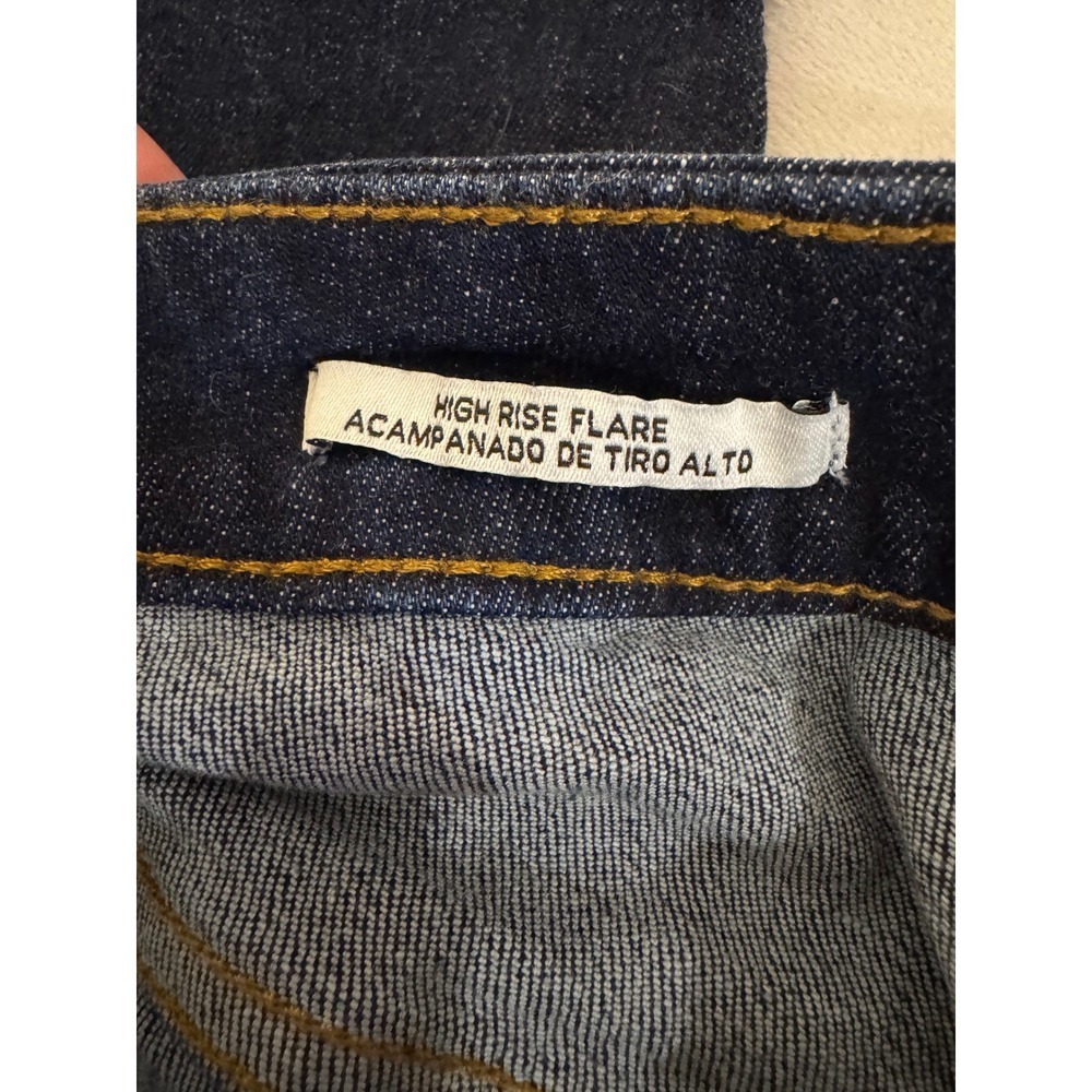 Ava & Viv Womens High Rise Flare Jeans Dark Wash Indigo Blue Size 17 Stretch - Picture 6 of 10